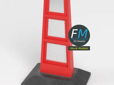 Flexible road delineator 3D model