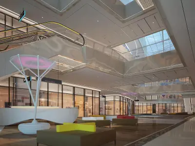 Modern Shopping Mall 04 3D model