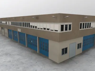 EDDF Building 3 Low-poly 3D model