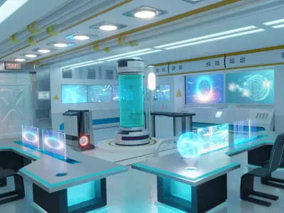 Scifi laboratory 3D model
