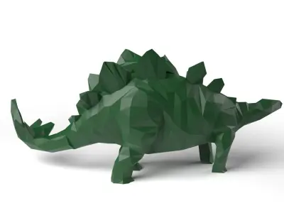 StegosaurusDinosaur Low Poligonal Low-poly 3D model
