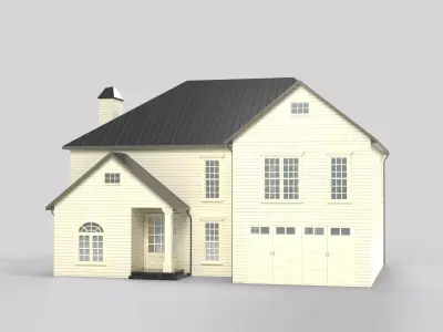 Cottage House Design 12T5  Low-poly 3D model