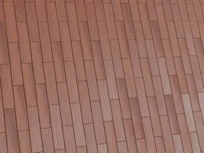 Polished Cherry Wood Plank Flooring PBR Texture