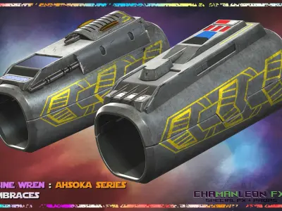 Sabine Wren Live Action Ahsoka Series Vambrace Armor Cosplay 3D print model