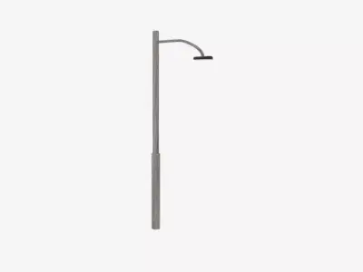 Rust Lamp Pole Low-poly 3D model