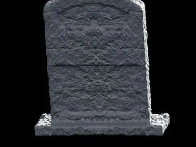 Grave Stone Combo Pack  Low-poly 3D model