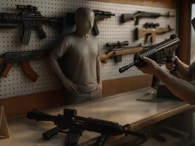 FPS Tactical Gun Pack RTX V2 gun shop Low-poly 3D model