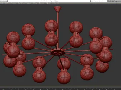 Chandeliers 3d models Collection 10 models Low-poly 3D model buy