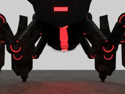 scorpion robot  sci-fi themed  Low-poly 3D model