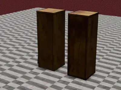 Rusty Closet Cabinet Game Ready PBR 3D Model Open and Closed Low-poly 3D model