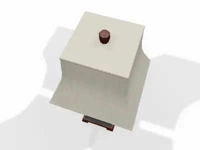 Wooden tabletop lamp 3D model purchase