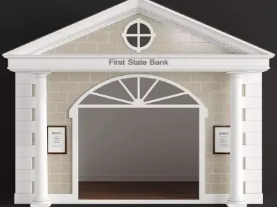Children playhouse First state Bank for kids 3D model
