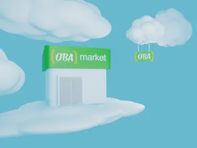 OBA Market on the Clouds  Digital Concept Design Free 3D model