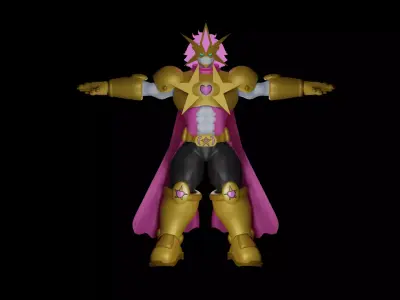 Star Pink Max Low-poly 3D model