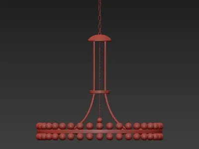 Clover 8 Light Chandelier 3D model