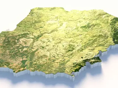 Poland Polska Terrain Country 3D model