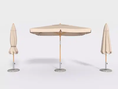 Umbrella Patio Parasol 3 Low-poly 3D model