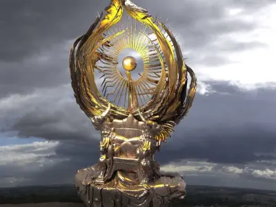 Solar Throne sculpture  3D model