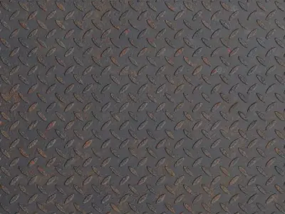 Dirty Realistic Treadplate PBR Seamless Texture