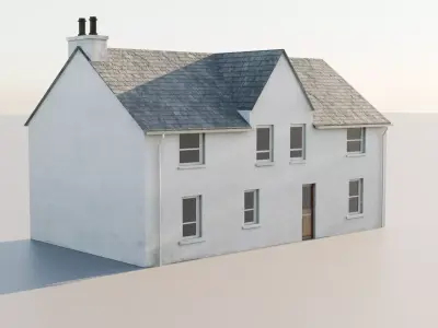 Loch Ness Scottish Countryside House 3D model