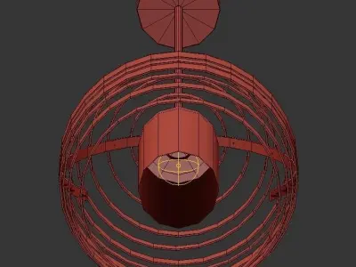 TRENTON pendant light with stripe 3D model