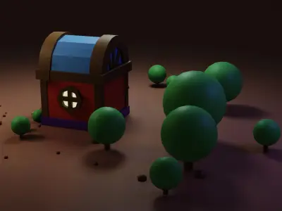 Small residential building in the forest 3D model