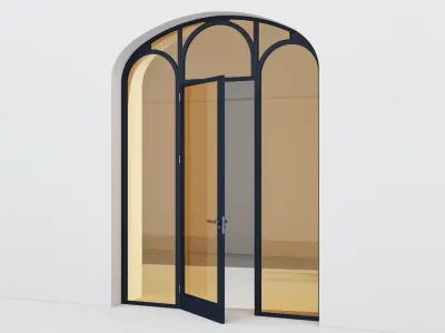 Aluminium door 357 3D model