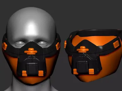 helmet high poly sculpt 3d printable  3D model 118