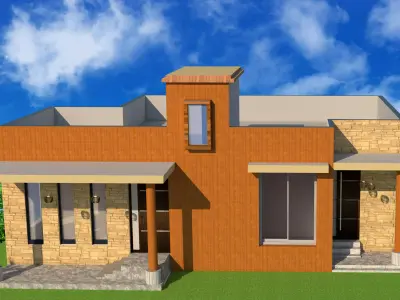 HOUSE WITH AUTOCAD DRAWINGS AND SKETCHUP MODEL 3D model