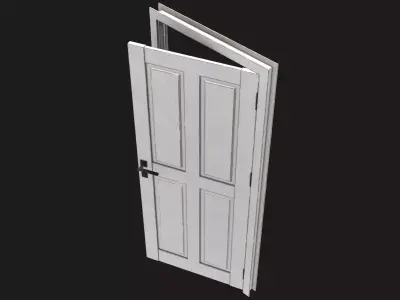 Wood Door Game Ready PBR Low-poly 3D model