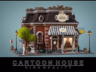 Cartoon House 10 3D model
