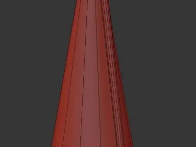 ED027 floor lamp with marble and gold base 3D model