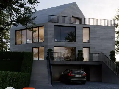 Modern villa - NIGHT VIEW 3D model