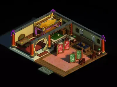 Gang Interior - Wing 03 3D model