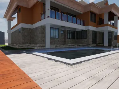 5 Bedroomed Villa Exterior and Interior 3D model