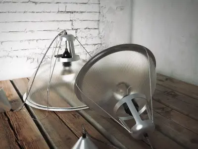 Phane industrial pendant light 3D model