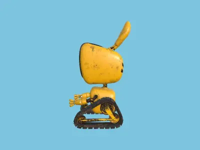 Cute Robot 07 - Security - Character SciFi Design Low-poly 3D model