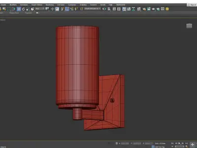 Hettinger One Light Wall Low-poly 3D model
