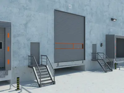 Warehouse Logistic 5 interior and exterior 3D model