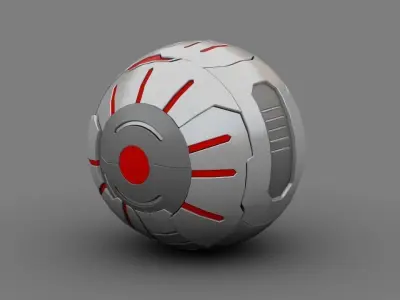 Ball Droid rigged- animated character 3D model purchase