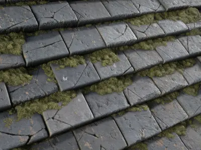 PBR Roof Tile Generator Texture