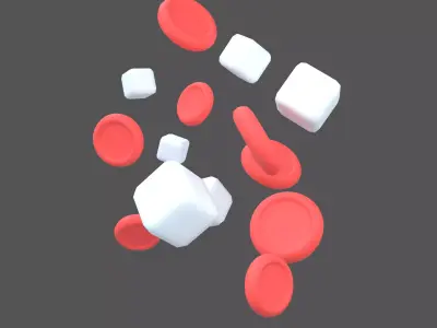 Blood Sugar Icon V1 001 Low-poly 3D model