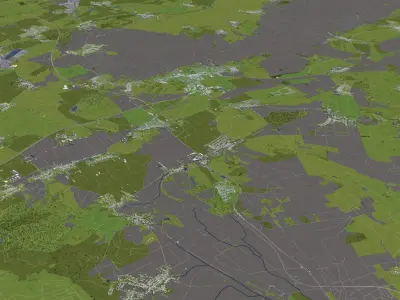 Eisenstadt Austria 50x50km 3D model