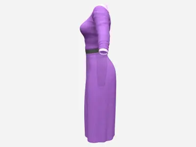 1930s Long Street Coat Low-poly 3D model