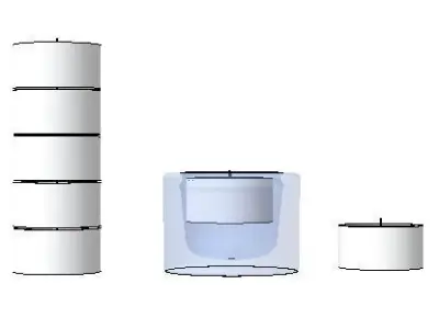 tealights and tealight holder Low-poly 3D model