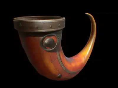 Ancient Horn Low-poly 3D model