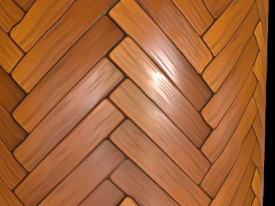 Wood Floor Stylized 2 Ground Seamless PBR Texture Texture