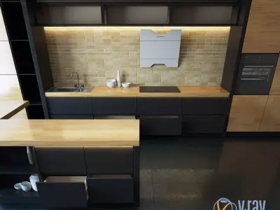 Kitchen Furniture XV 3D model