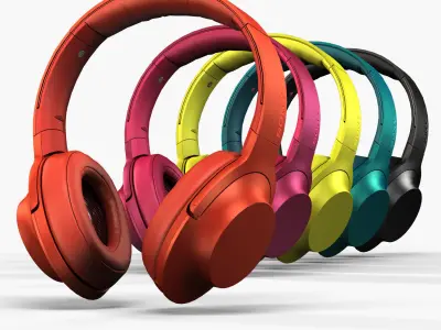 Sony MDR-100AAP headphones Low-poly 3D model