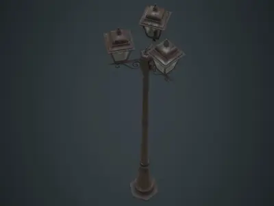 Street Light 2B Low-poly 3D model